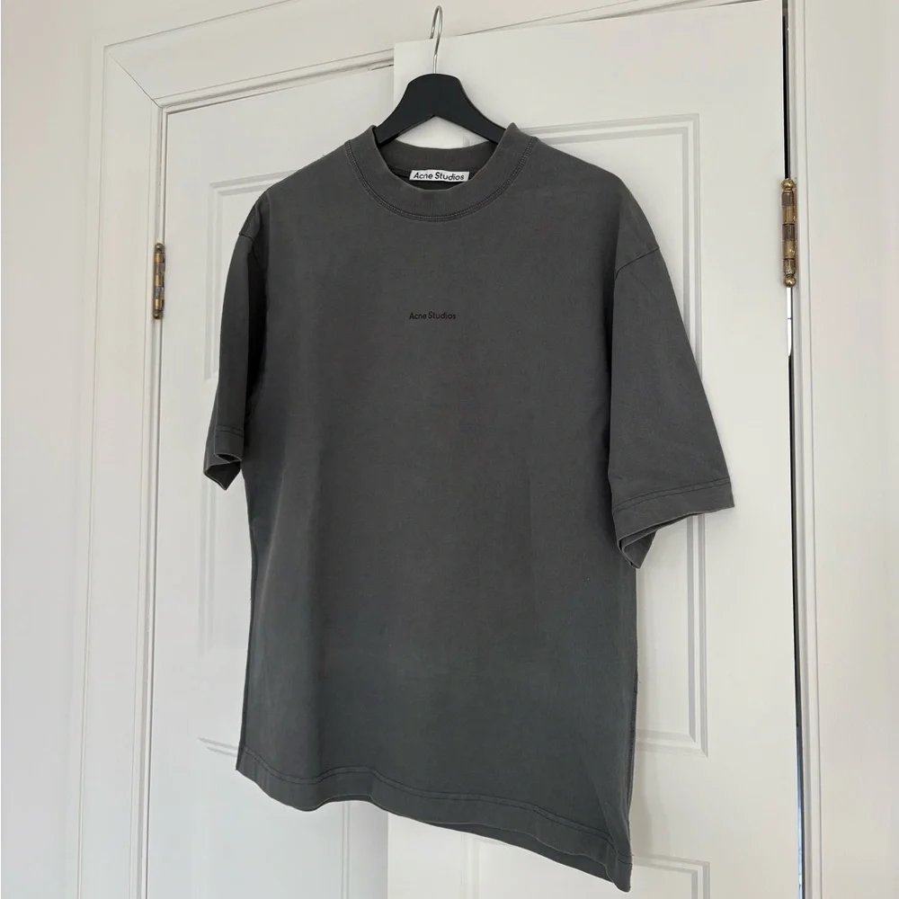 ACNE STUDIOS  Gray Men's Casual Cotton Logo T-Shirt size extra small - Picture 7 of 10